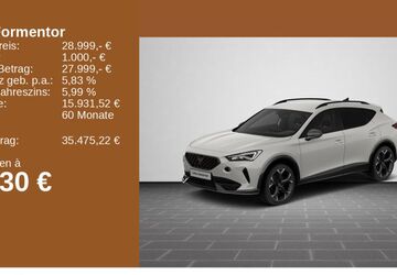 Cupra Formentor 69.085 km 28.999 &euro; Saarbrücken 66115
