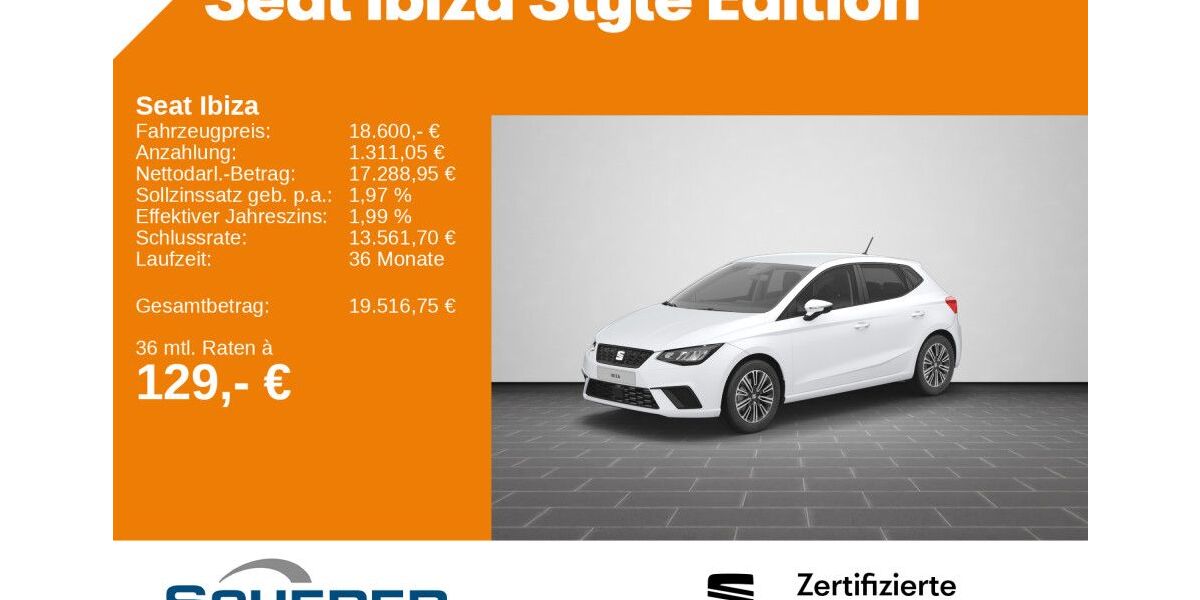 Seat Ibiza 17.840 km 18.600 &euro; Saarbrücken 66115