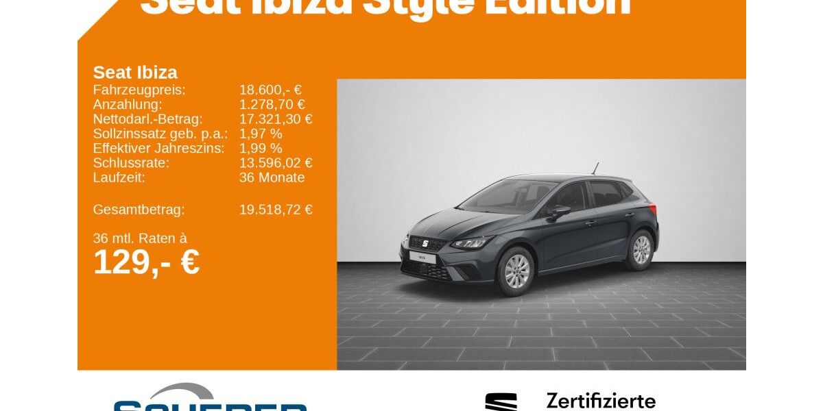 Seat Ibiza 16.070 km 18.600 &euro; Saarbrücken 66115