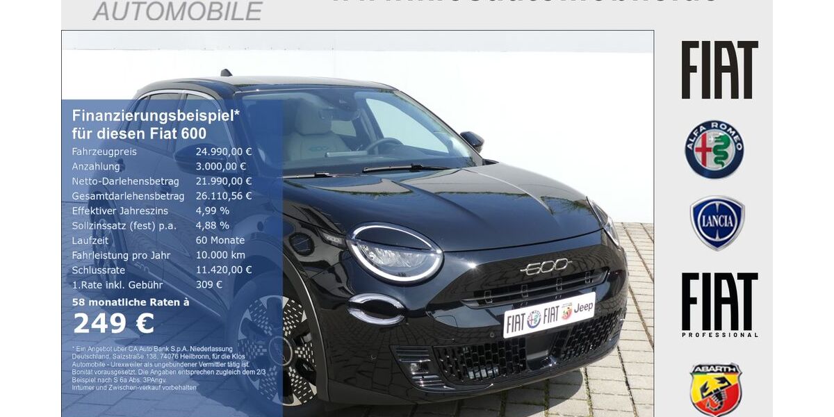 Fiat 600 8.000 km 23.990 &euro; Marpingen 66646