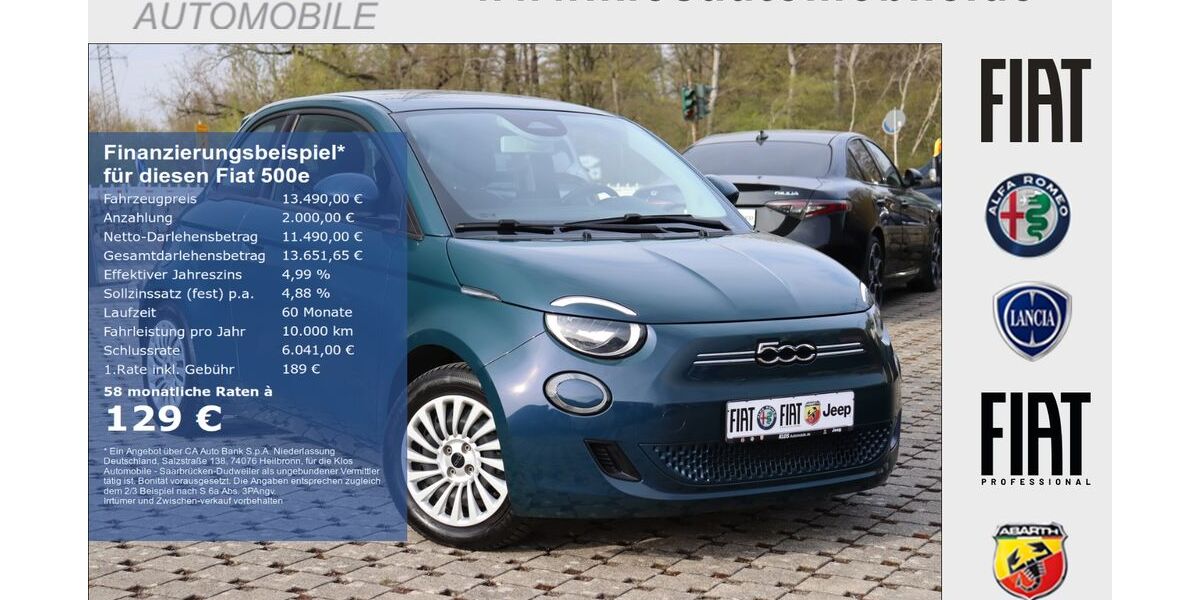 Fiat 500e 44.955 km 13.490 &euro; Saarbrücken - Dudweiler 66125