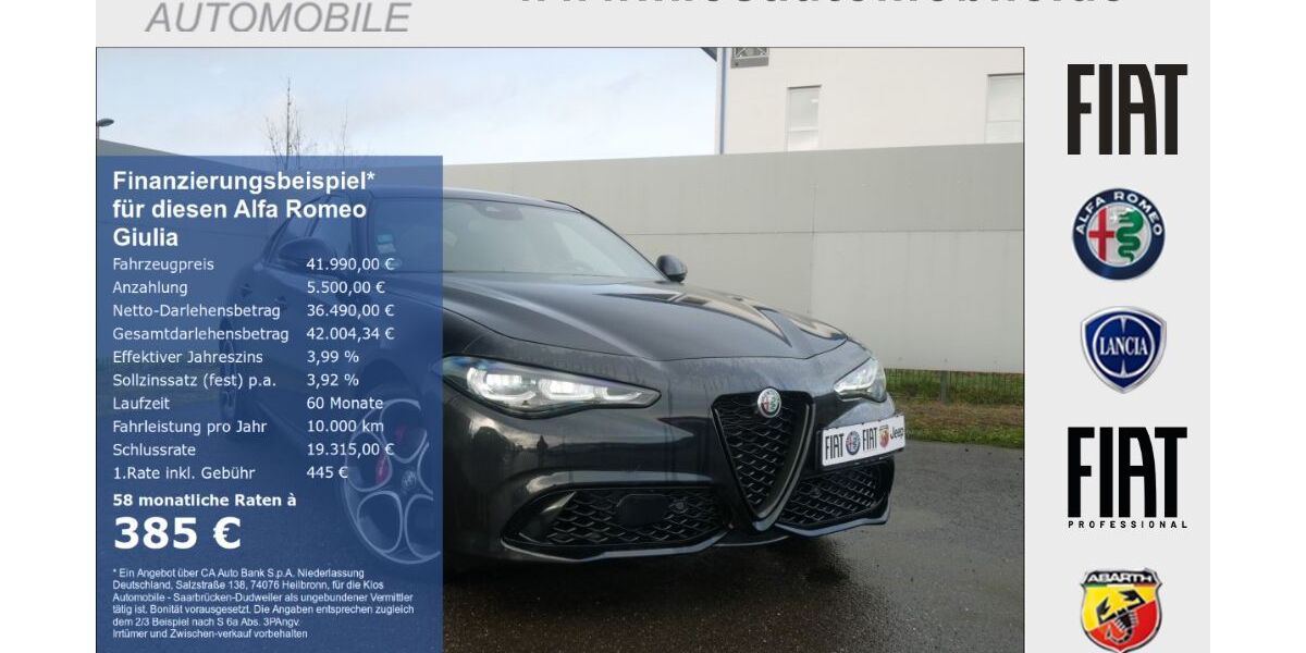 Alfa Romeo Giulia 17.998 km 41.990 &euro; Saarbrücken - Dudweiler 66125
